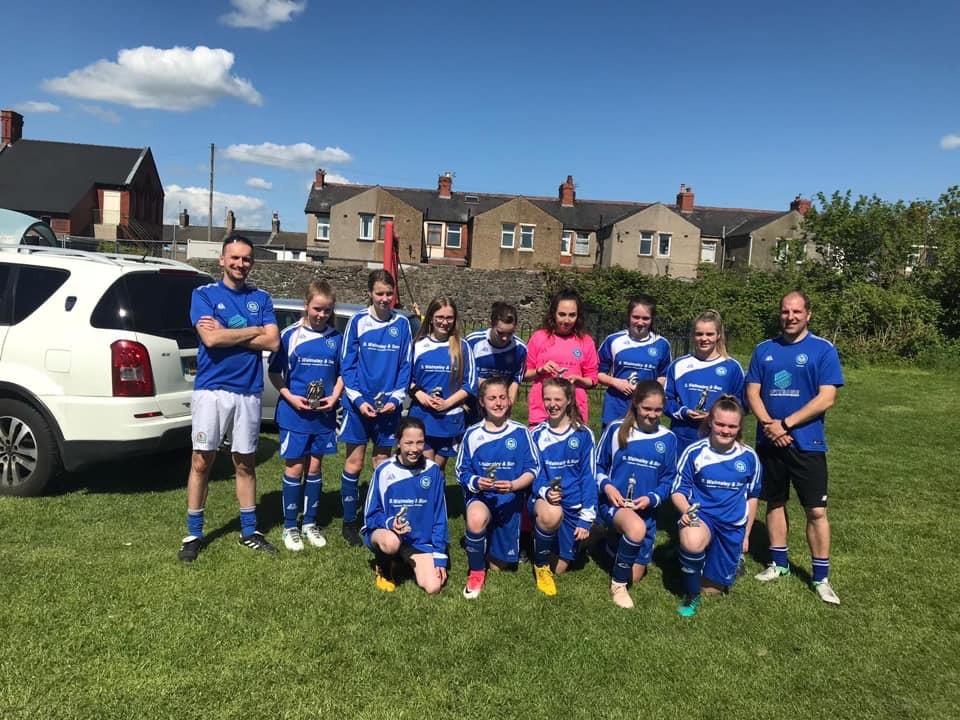 Girls team photo at presentation day